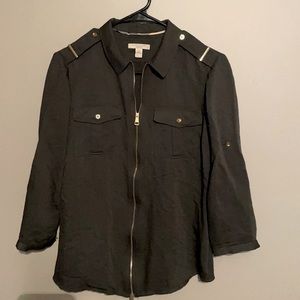 Burberry Brit zip front military shirt